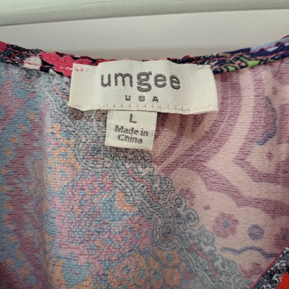 Umgee Boutique Blouse sz L - Picture 3 of 5